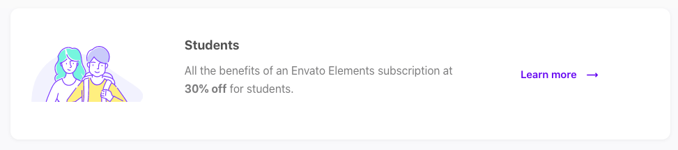 Envato Elements student discount