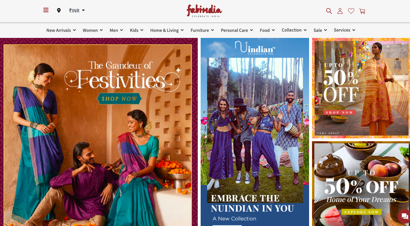 fabindia homepage