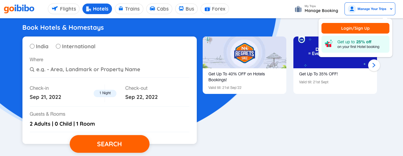 goibibo hotels