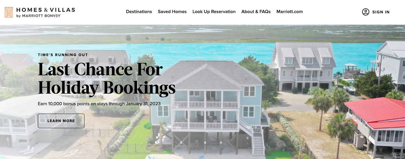 home villas marriott homepage