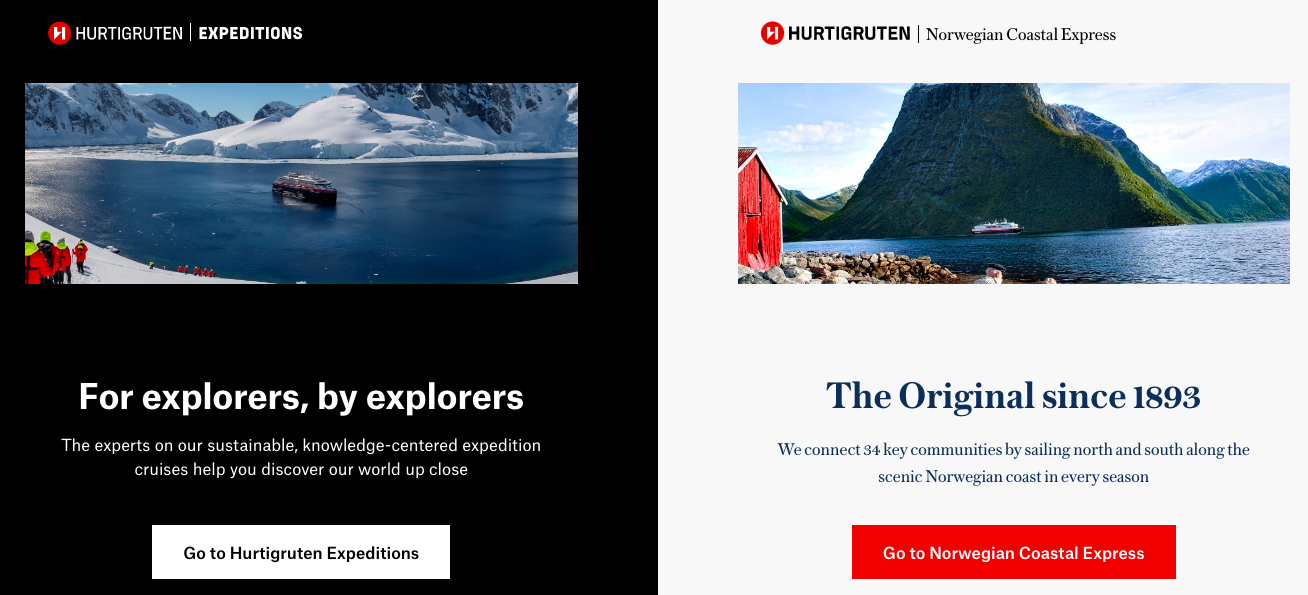 hurtigruten homepage