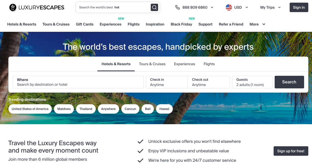 luxury escapes